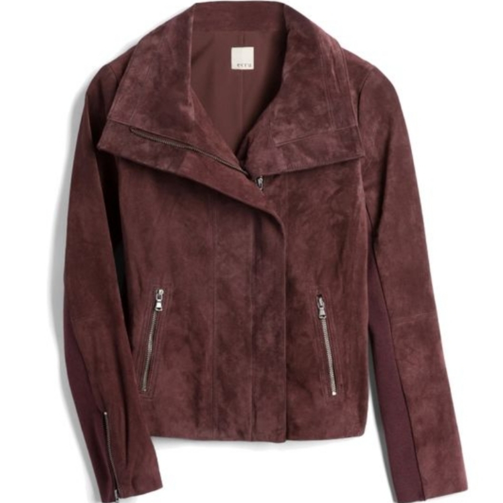 NWT Ecru Orelle Real Suede Motto jacket in Cimarron color - Picture 2 of 7